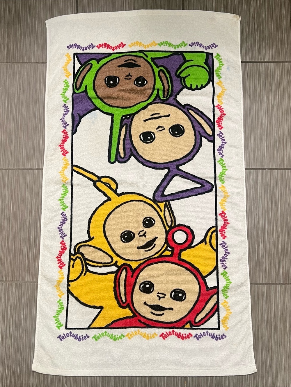 Rare Vintage 90s Teletubbies Beach Towel